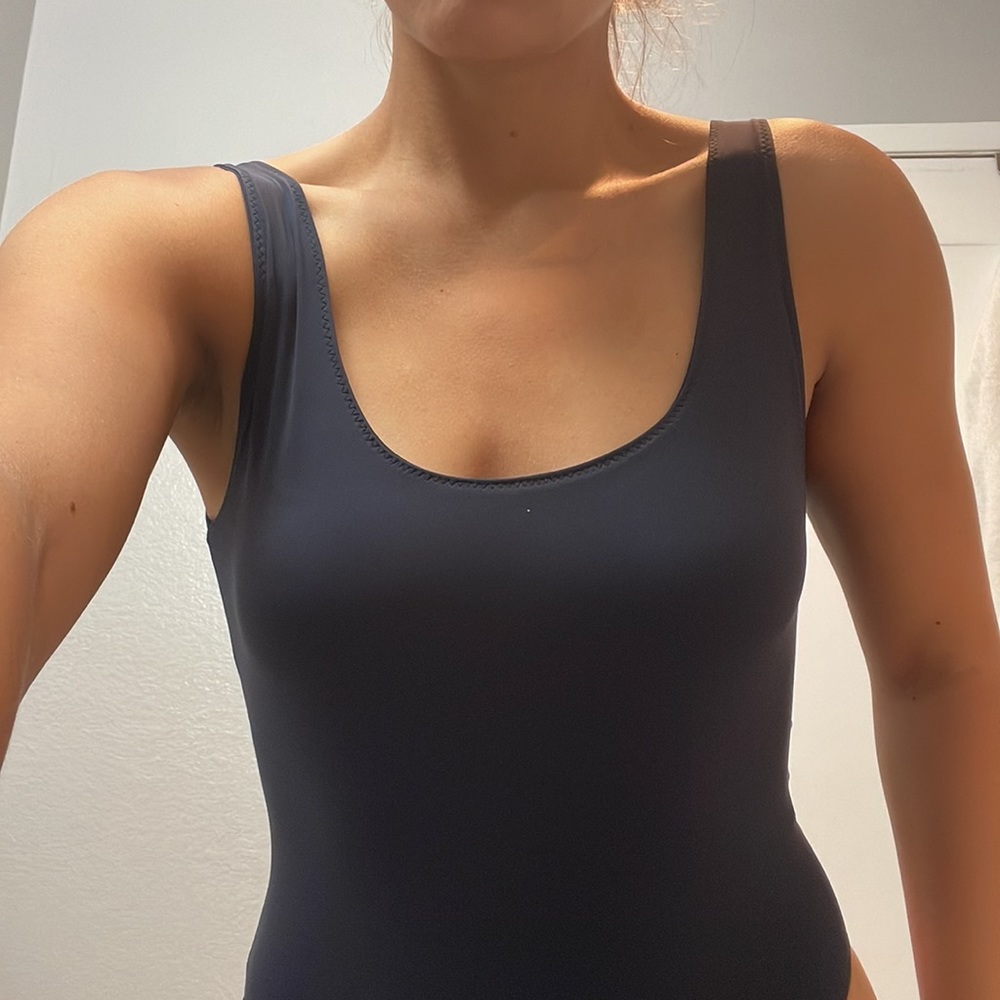 Zara Blue unitard Silky Blouse